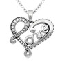 Love Necklace with clear crystal Love Script Pendant
