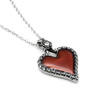 Heart and Skull “Love You To Death” Necklace with clear crystal