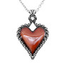 Heart and Skull “Love You To Death” Necklace with clear crystal