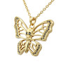 Butterfly Skull Gold-Plated Necklace 