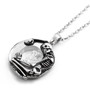 skeleton Floating Charm with White Swarovski Necklace