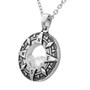 Compass Floating Charm with White Swarovski necklace