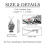 light Siam Crystal Eyed Fossil Fish Necklace 