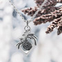 Dragon Necklace in Heart Sharped
