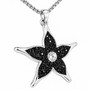 Black Star Necklace Silver Plated