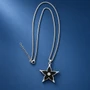 Black Star Necklace Silver Plated