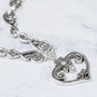 Love Heart Necklace Silver Plated