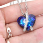 Bermuda Blue Captivated Heart Necklace