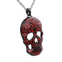 Red Skull Necklace with Black Ion Plating - Special Collection!