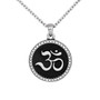 Om Necklace - Goodness and Passion pendant with 42 clear crystals
