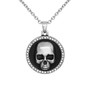 Skull Necklace - cool skull pendant with 42 Clear crystals