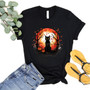 Cat Shirt - Harvest Moon fall design with black cat, great Halloween gift