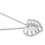 Ribcage Heart Necklace 316L Stainless Steel 11 Clear Crystals 16–18"