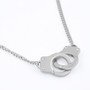 Handcuffs Necklace: Interlocking with Clear Crystals