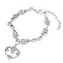 Love Heart Bracelet with Clear Crystals