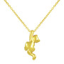 Cat Necklace 24K Gold Plated Never Give Up Attitude Pendant