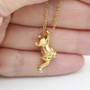 Cat Necklace 24K Gold Plated Never Give Up Attitude Pendant
