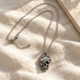 Snake Skull Pendant Necklace 316L Stainless Steel Gothic 26" + 2"