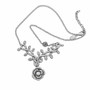 Rose Vine with White CZ Necklace