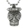 Skull and Spikes Necklace - White