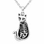 Cat Necklace Full Tummy Kitty Fish Bone
