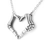 Skeleton Hand Heart Necklace - I Love You To Death