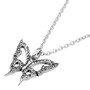 Blingin’ Butterfly Petite Necklace with jet hematite Crystals