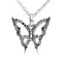 Blingin’ Butterfly Petite Necklace with jet hematite Crystals