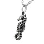 Serene Seahorse Petite Necklace with clear Crystal