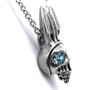 Bunny Skull Birthstone Necklace With Crystal