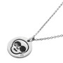 Cool Skull Emoji Necklace With Clear Crystal
