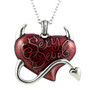 Sexy Devil Red Heart Earrings