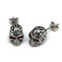 Red Eyes Skull Earrings