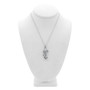 White Sparkling Koi Fish Necklace with clear crystal