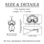 Owl Necklace "Luminous Owl", Bird Pendant with clear Crystals