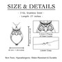 Owl Necklace "Watchful Owl", Bird Pendant with Clear Crystals