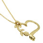 18K Gold Plated Stainless Steel Garden Heart Necklace