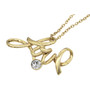 Love Necklace 24K Gold Plated with Clear Crystal Pendant