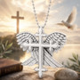 Redemption - Cross with Wings Necklace