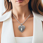 Wanderlust - Winged Heart with Mother Pearl Necklace