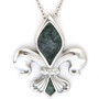 flower-of-light - Green marble lily Necklace