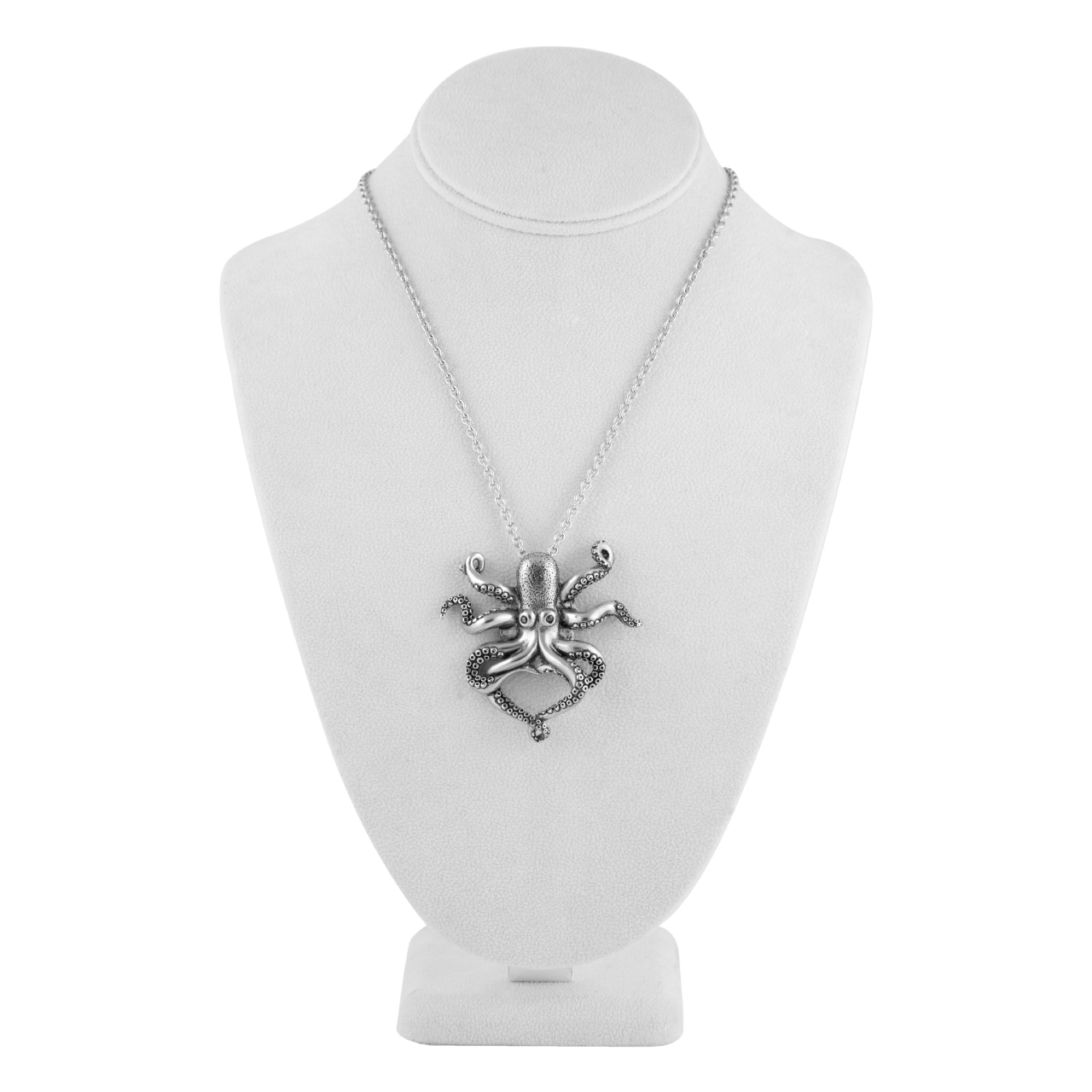 Octopus Pendant Necklace Black CZ Eyed Octopus Controse