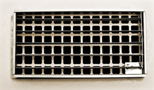 Square register. Paint grade. Open damper.