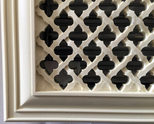 Ribbon Register 14" x 6" Resin Vent Cover Grille . Overall size 16" x 8" 