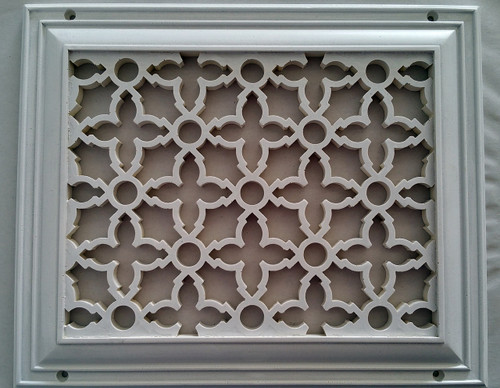 Heritage decorative 10x8 grille 12x10 overall size. White finish