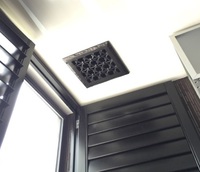 Iron Ring Vent Cover Grille In Oil Rubbed Bronze. Before and After