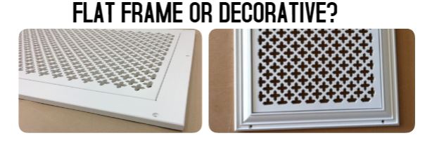 Flat frame vs decorative frame