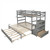 Twin over Twin/King Bunk Bed with Twin Size Trundle