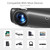 IDEAPLAY PJ20 HD Projector with Native Resolution 1280x720 & Resolution Input Supports: 720p, 1080i, and 1080p - Video Projector Compatible with Phone, PC, TV, Stick and PS4