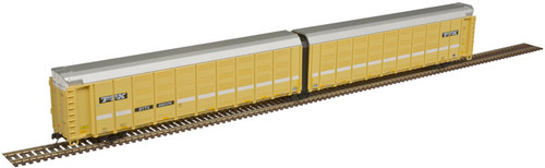 Atlas {50005182} Articulated Auto Carrier TTX - BTTX (Faded, yellow, silver, black, white) #880253 N Scale